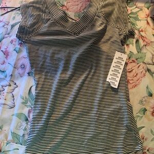 NWT BDG Striped Black and White Short Sleeve Top Size Medium